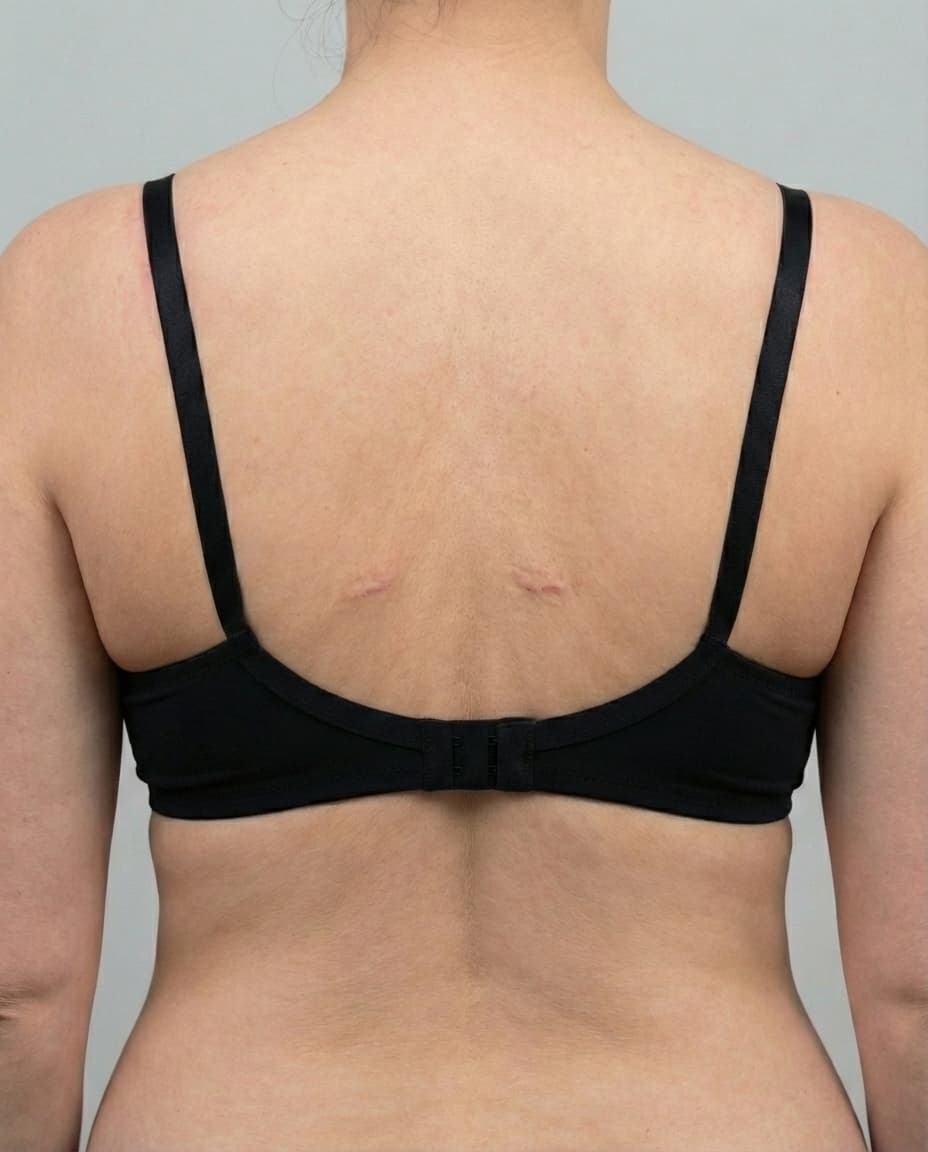 Before VASER Liposuction on flanks — Female patient, age 30